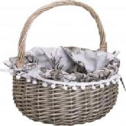 Корзина плетеная с текстилем Tony Bridge Basket 28x16/35 см EP19-8F-2