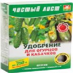 Удобрение кристаллическое Чистий Лист для огурцов и кабачков 300 г