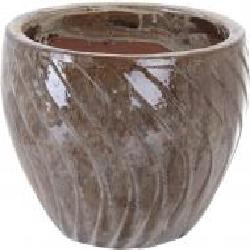 Кашпо Viet Thanh Ceramic завиток 40х29 см VT.10944-2 круглый коричневый