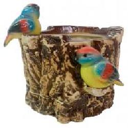 Горшок Пень с птицами 2 л разноцветный Горшок Пень с птицами 2 л разноцветный