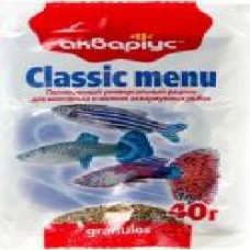 Корм Аквариус Classic menu 40 г 4943