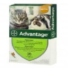 Капли Bayer для котов и кролей Advantage №40 до 4 кг 91005(за 1 п-тку, 4 в уп. 1,6 мл