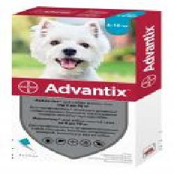 Капли Bayer от блох и клещей для собак Advantix от 4-10 кг 91008/10272(за 1 п-тку, 4 в уп.) шт. 4 мл