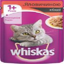 Корм Whiskas с говядиной в соусе 100 г