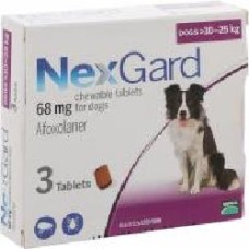 Таблетки жевательные для собак 10-25 кг Nexgard (за 1 табл. / в уп. 3 шт.)