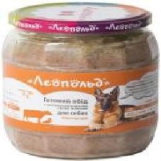 Корм Леопольд Готовый обед с телятиной, мясом утки и рисом 720 г