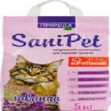 Наполнитель Природа бентонитовый SANI PET крупный с лавандой 5кг