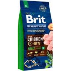 Корм Brit Premium Едалт XL для взрослых собак гигантских пород, с курицей, 15 кг,