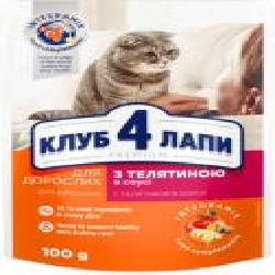 Корм Club 4 Paws Premium с телятиной в соусе 100 г