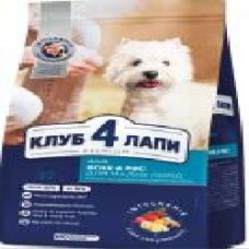 Корм Club 4 Paws Premium ягненок и рис для собак малых пород 2 кг