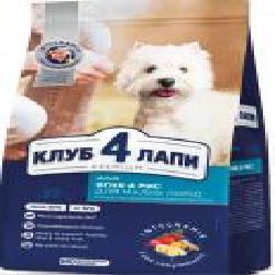 Корм Club 4 Paws Premium ягненок и рис для собак малых пород 14 кг