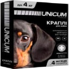 Капли UNiCUM Premium от блох и клещей на холку для собак массой 0-4 кг (UN-006)