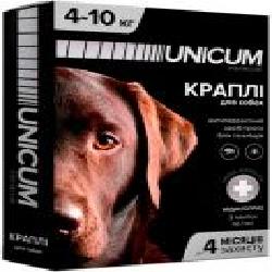 Капли UNiCUM Premium от блох и клещей на холку для собак массой 4-10 кг (UN-008) шт.