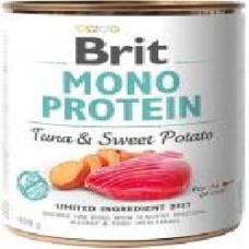 Консерва для всех пород Brit Care Mono Protein с з тунцо та сладкой картошкой, 400г, для собак мясо и субпродукты животного происхождения. 400 г