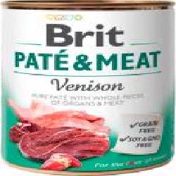 Консерва для всех пород Brit Care Pate & Meat для собак c олениной 400г курица, оленина 400 г