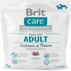 Корм для всех пород Brit Care Grain Free Adult для собак с лососем и картофелем, 1кг, 132726 лосось, картошка 1 кг