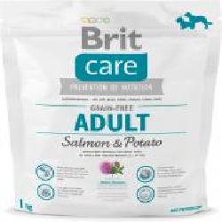 Корм для всех пород Brit Care Grain Free Adult для собак с лососем и картофелем, 1кг, 132726 лосось, картошка 1 кг