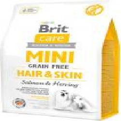 Корм Brit Care Mini Grain Free Hair & Skin с лососем и селедкой, 2кг, 170782