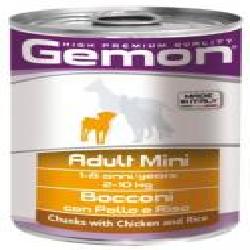 Корм GEMON Dog Mini Adult Chic/Rice, 415 гр