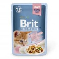 Корм Brit Premium для котят филе курки в соусе пауч 85 г