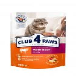 Корм Club 4 Paws С ГОВЯДИНОЙ В ЖЕЛЕ 100 г