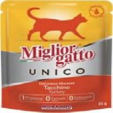 Корм Morando MigliorGatto Unico only Turkey для кошек, с индейкой 85 г