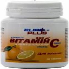 Витаминно-минеральный комплекс Euro-Plus Vitamin C 50 шт./уп. 100 г апельсиновый