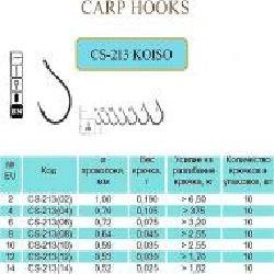 Крючок Flying Fish CS-213(04) №4 10 шт. рыболовный KOISO Ring BN