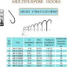 Крючок Flying Fish рыболовный O'SHAUGHNESSY №6 0,121 г 10 шт. MS-512(06)