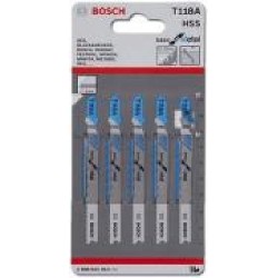 Пилочка для электролобзика Bosch T118A 5 шт. 2608631013