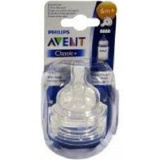 Соска Philips Avent с четырмя отверстиями SCF634/27 2 шт 884063427180