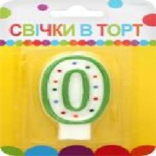 Свеча для торта цифра 0 7см Ві та Ві 1 шт.