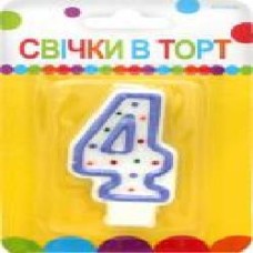 Свечи для торта цифра 4 7( см) Ві та Ві 1 шт.