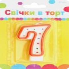 Свеча для торта цифра 7 7см Ві та Ві 1 шт.