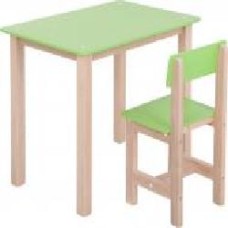 Комплект стол и стул МДФ салатовый Н011