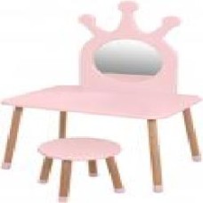 Комплект ArinWOOD Трюмо-столик и табурет розовый 03-01PINK
