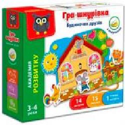 Игра-шнуровка Vladi Toys с липучками Домик друзей VT5303-09