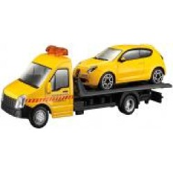 Игровой набор Bburago 1:42 автоперевозчик c автомоделью Alfa Romeo Mito