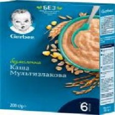 Каша безмолочная Gerber от 6 месяцев быстрорастворимая Мультизлаковая 200 г