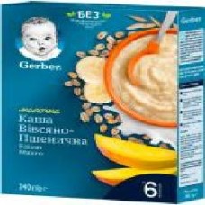 Каша молочная Gerber от 6 месяцев быстрорастворимая Овсяно-пшеничная банан-манго 240 г