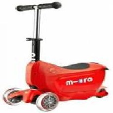 Самокат-беговел Micro детский Mini2go deluxe red plus красно-черный MMD032