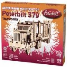 Деревянный 3D-конструктор Зірка Peterbilt + автовоз