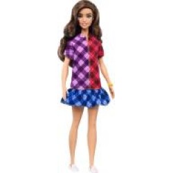 Кукла Barbie Модница в клетчатом платье GHW53