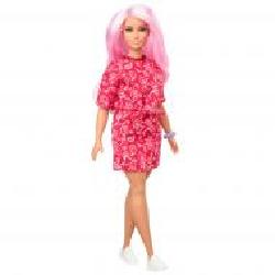 Кукла Barbie Модница в красном платье в огурцы GHW65