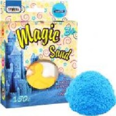 Кинетический песок Strateg Magic sand голубого цвета с формочкой 150 г 39302