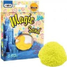 Кинетический песок Strateg Magic sand желтого цвета с формочкой 150 г 39306