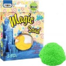 Кинетический песок Strateg Magic sand зеленого цвета з формочкой 150 г 39305