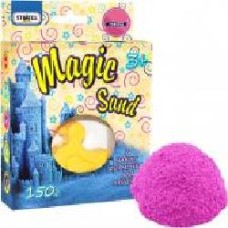 Кинетический песок Strateg Magic sand розового цвета с формочкой 150 г 39303