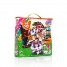 Пазлы картонные Vladi Toys Maxi 44 Кота. На ферме VT1722-02