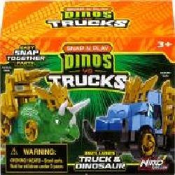 Игровой набор Road Rippers Машинка и динозавр Triceratops green 20074